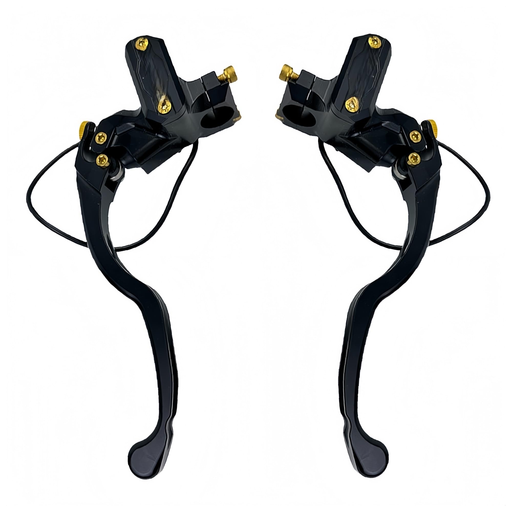 Riderai Black 1 Kit Motorbike Clutch Levers 22Mm Clutch Pump Cylinder Handles Motorcycle 17.5 Hydraulic Brake Lever Universal Handlebar(Black 1 Kit)