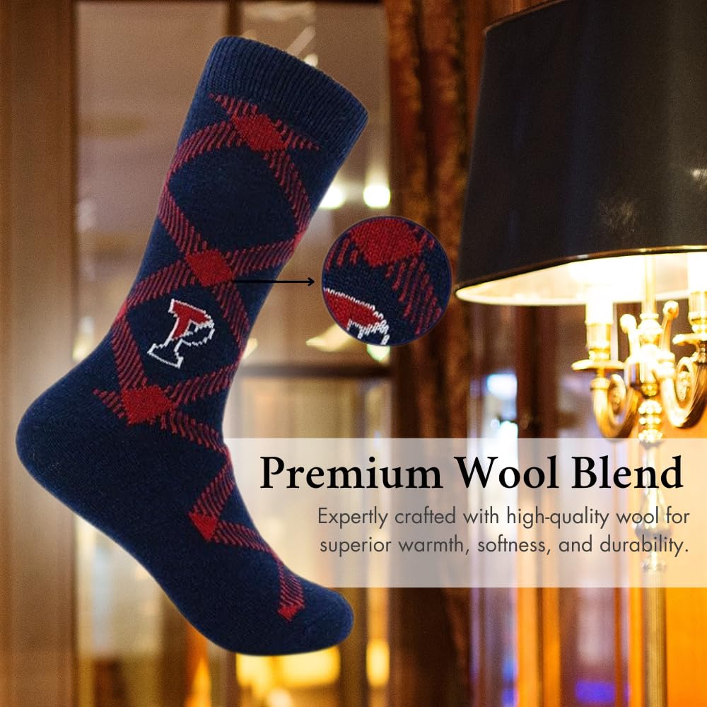 Timeless Tartans Cotton Dress Socks, Classic Collegiate Apparel, Officially Licensed Gift & Clothing Accessories