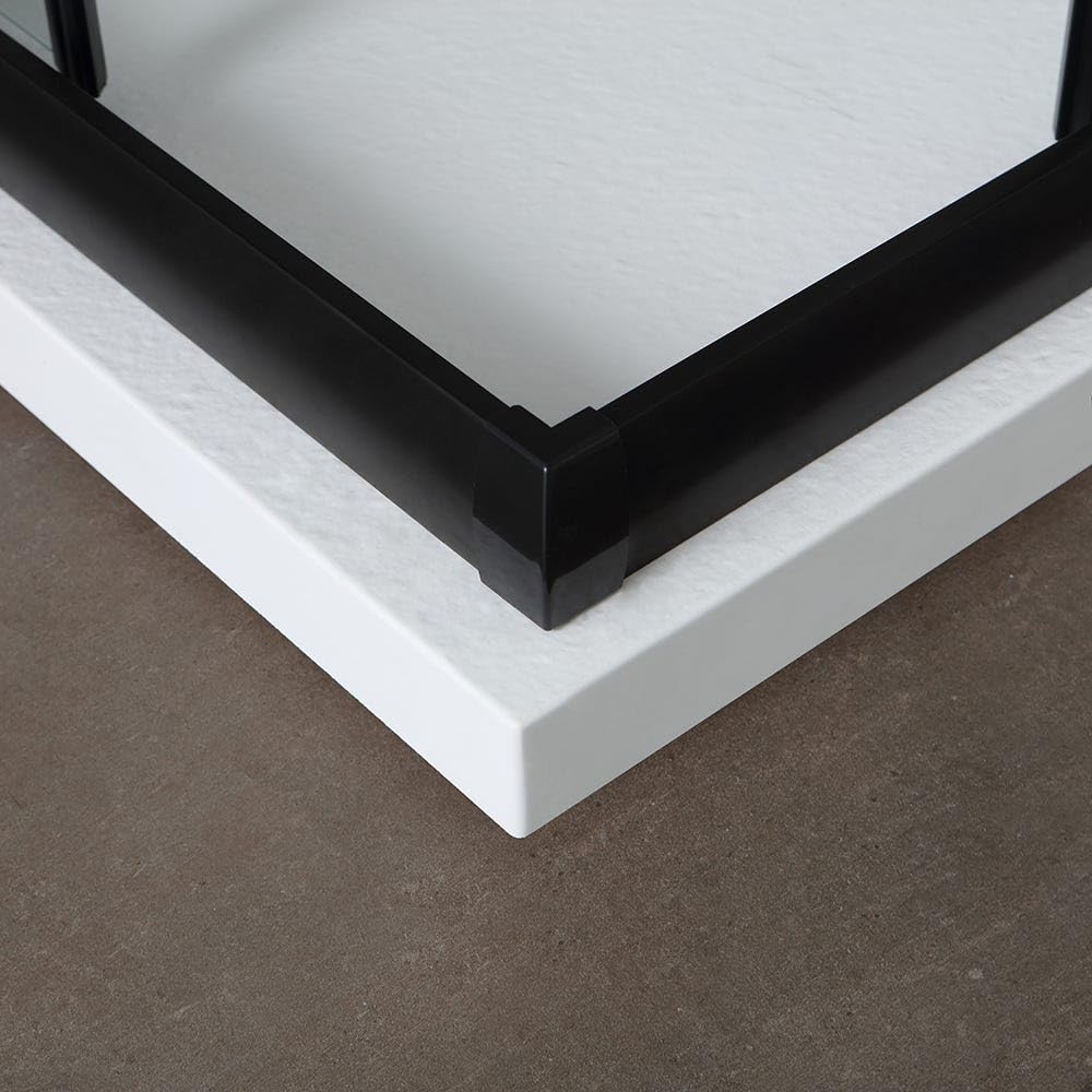 Kiamami Valentina - Box Doccia 70x90 cm, Cabina Doccia Rettangolare con Profilo Nero in Cristallo Trasparente 6 mm, Vetro Doccia Scorrevole Ideale per Arredamento Bagno, Linea City