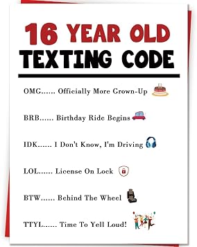 Sweet 16th Birthday Card Gifts Decoration for Girls Boys