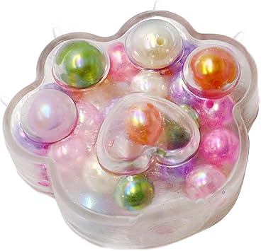 Cat Paw Squeeze Toy - Bead Filled Stress Ball for Anxiety Relief, Sensory Fidget Toys for Adults & Kids, Soft TPR Decompression Tool for Office, Travel & Focus Multicolor