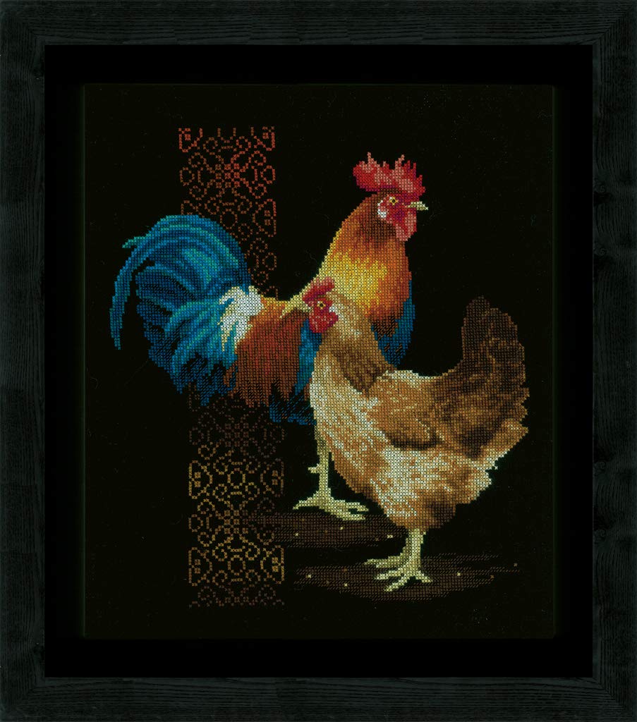 Vervaco Chicken & Rooster, Polyester Cotton, Assorted, 40 x 2 x 20 cm