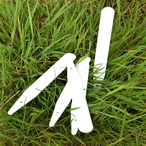 100 x 10cm (4") White Plastic Garden Plant Labels Seed Pot Tray Tags