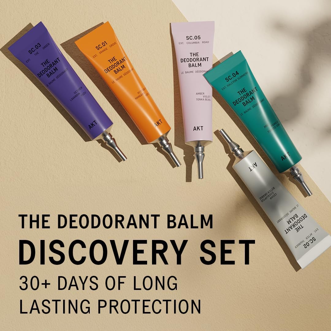 AKT Mini Deodorant Balms Discovery Set, Pack of 5 x 0.16 Fl Oz, Natural Deodorants for Men and Women, Award-Winning, Multi-use, Cream Deo Without Aluminum, Plastic Free, All Genders - Image 6