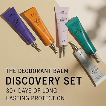 AKT Mini Deodorant Balms Discovery Set, Pack of 5 x 0.16 Fl Oz, All Genders