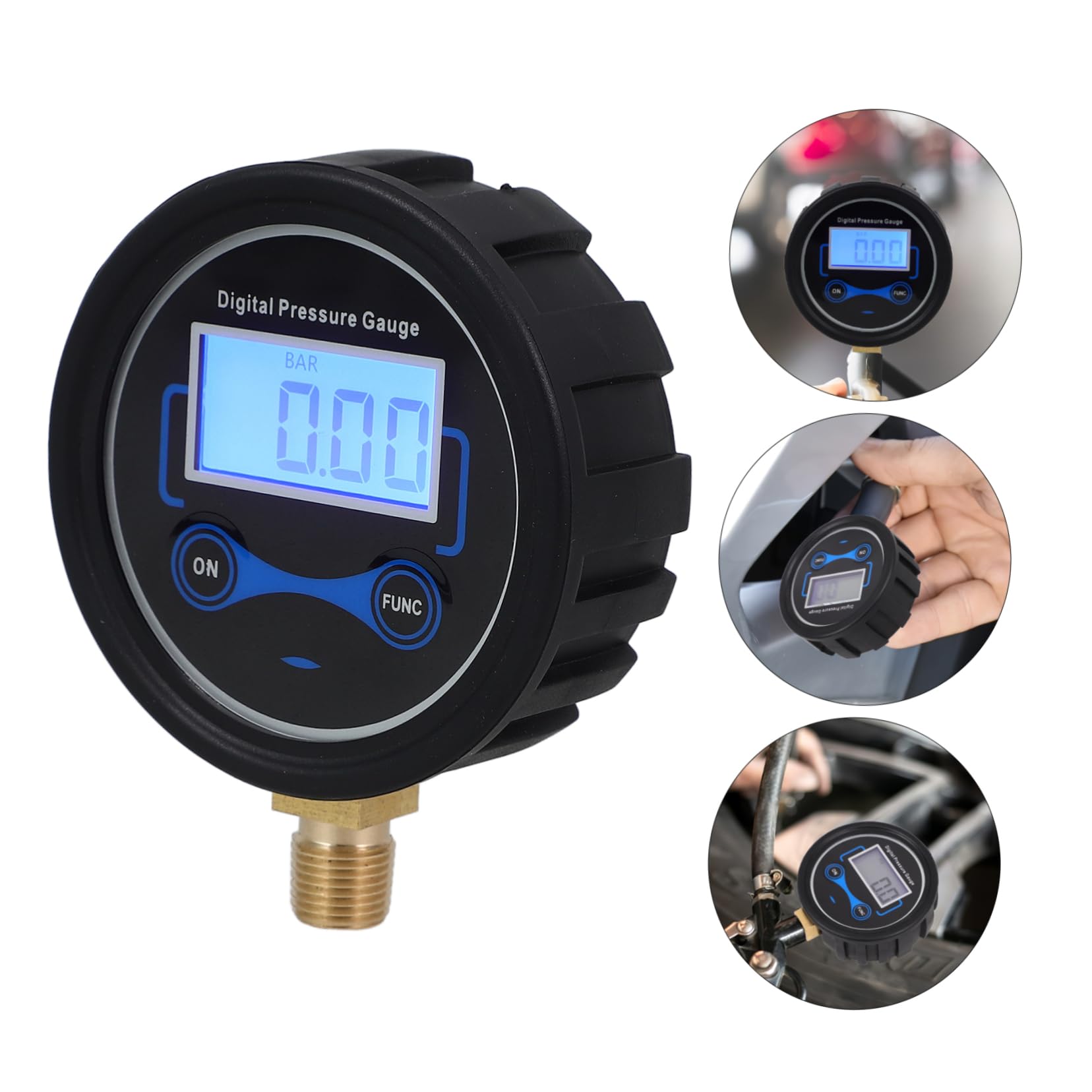 3 Piezas Medidor Digital de Presión de Neumáticos con Pantalla LCD Herramienta Práctica para Comprobación de Presión de Neumáticos Detección Precisa Usar
