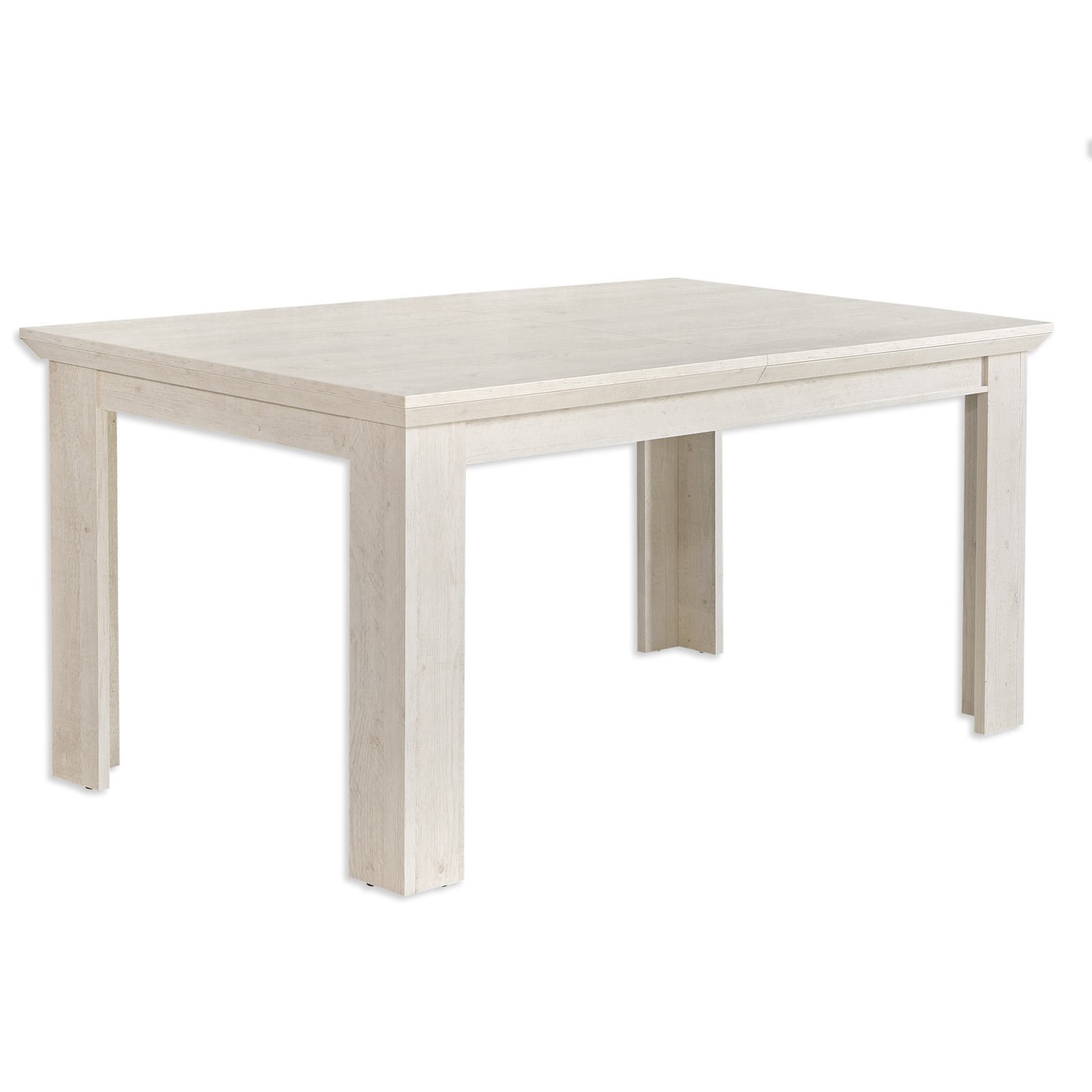 Forte KSMT40-D43 Extendable Dining Table in Pinia white decor