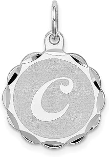 Colar de prata esterlina 925 brocado letra C inicial monograma nome pingente joias finas para mulheres presentes para ela, Prata esterlina