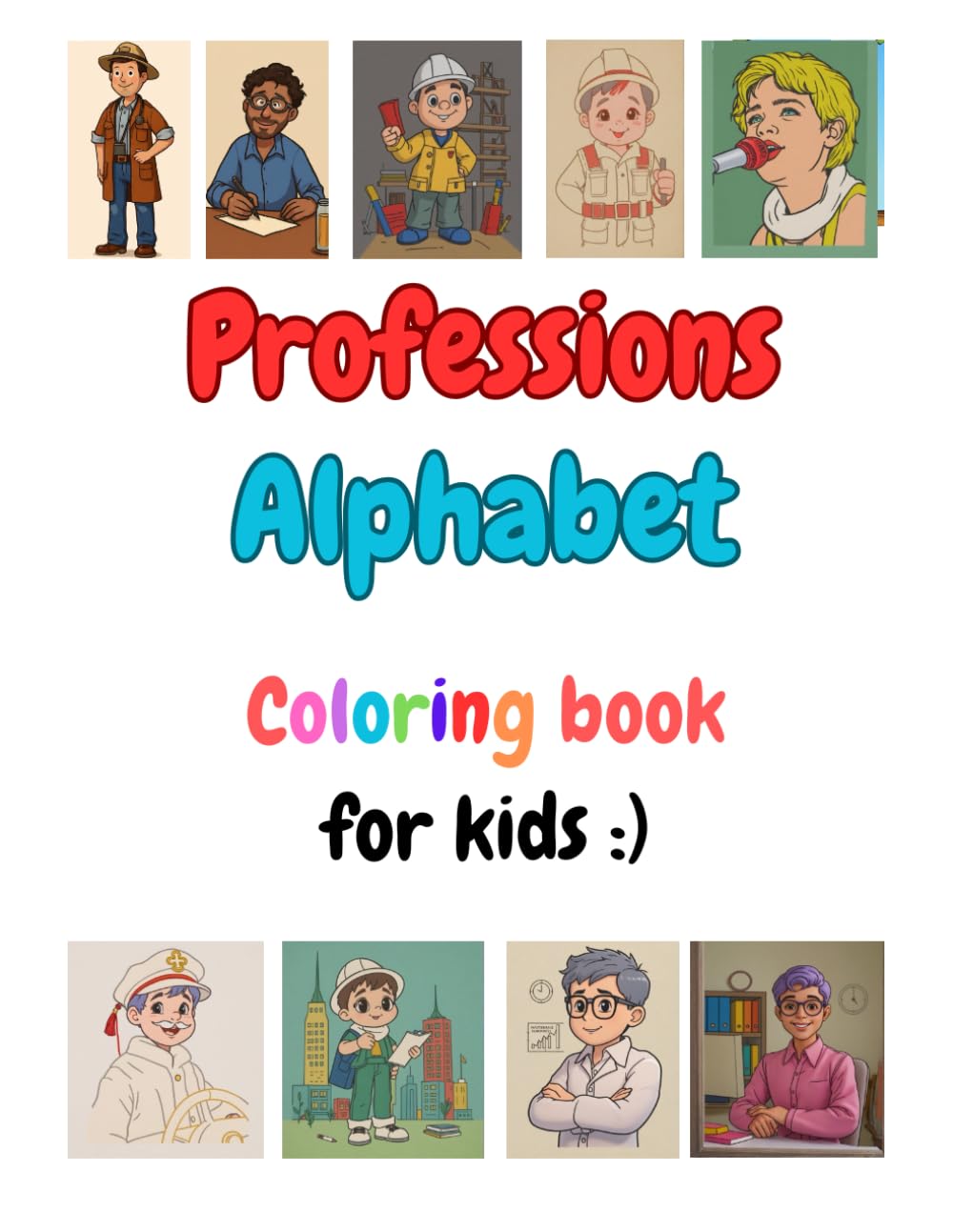 Professions alphabet: Professions alphabet | Coloring book for kids (Coloring books)