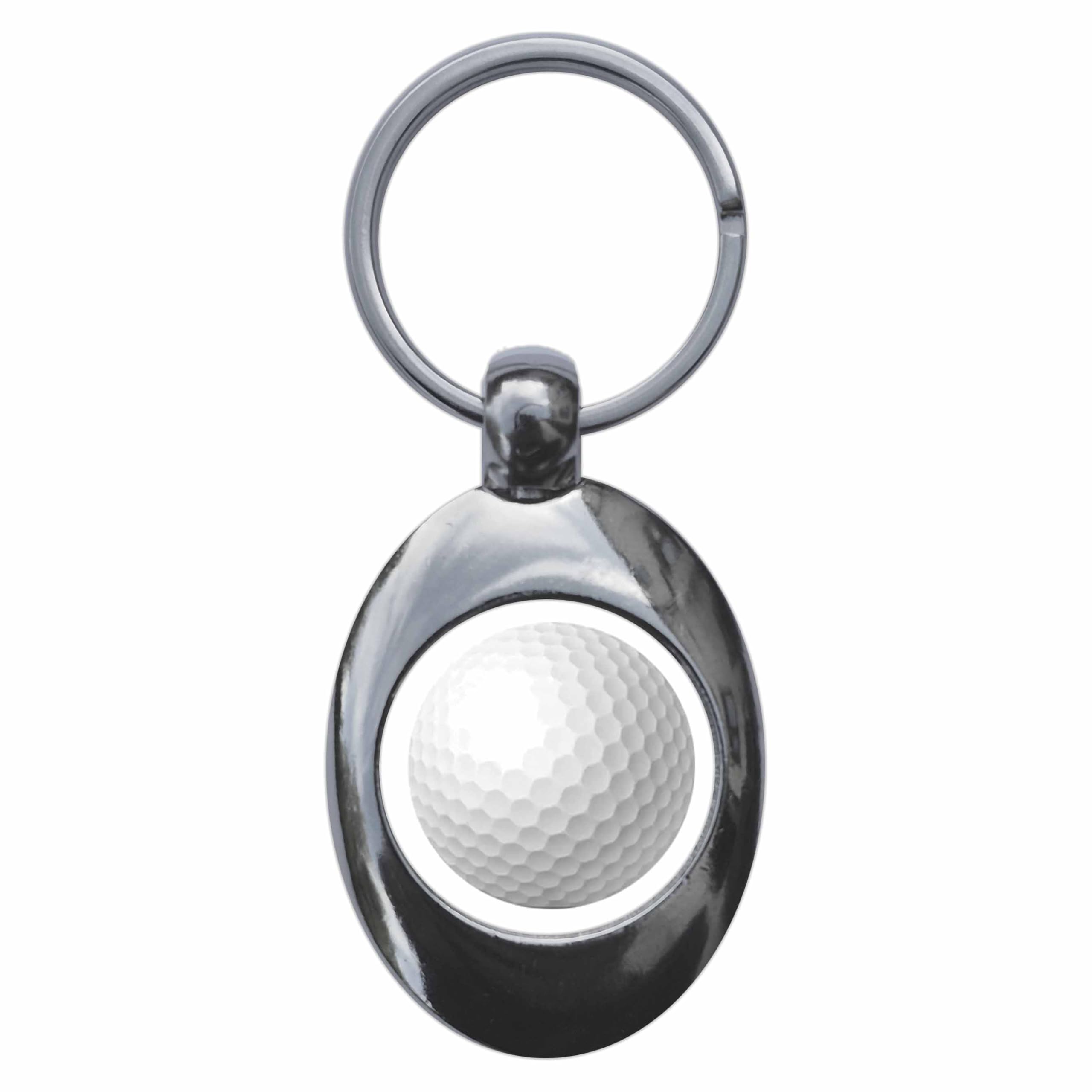 Ozorath Golf Ball Symbol Keyring Keychain With Trolley Coin