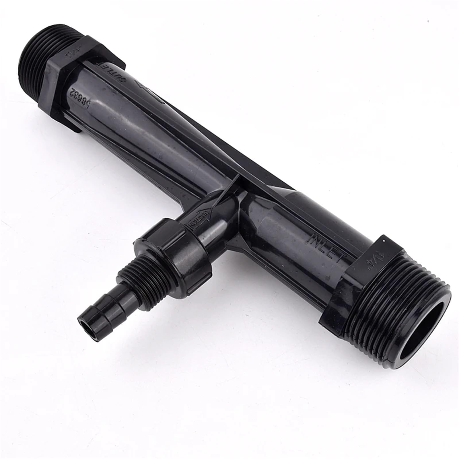 1 inyector de fertilizante Venturi de rosca macho de 1/4 a 2 pulgadas, sistema de riego Venturi, jeringa de tubería de agua de jardín (diámetro exterior de 20 mm)