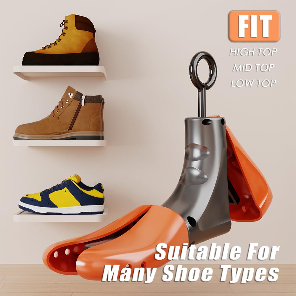 Estirador de zapatos para hombres y mujeres, ancho ajustable, expansor de zapatos, estirador de zapatos, pies anchos (1 unidad), Amarillo, S (suitable for US4-10), L (suitable for US8-12.5)