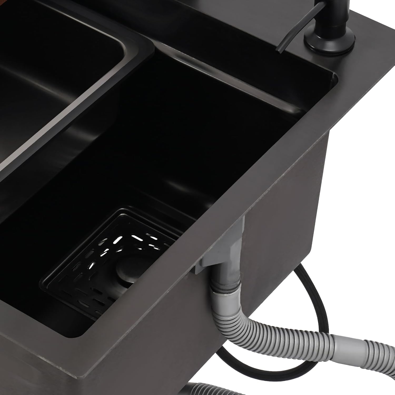 Utility Sink Kitchen Sink with 360° Rotatable Faucet, 23.62 * 17.72 * 8.66in Drop in Stainless Steel, Topmount Garages Clearance Sinks, RV Sink for Cleaning of Food, Fruits, Veg