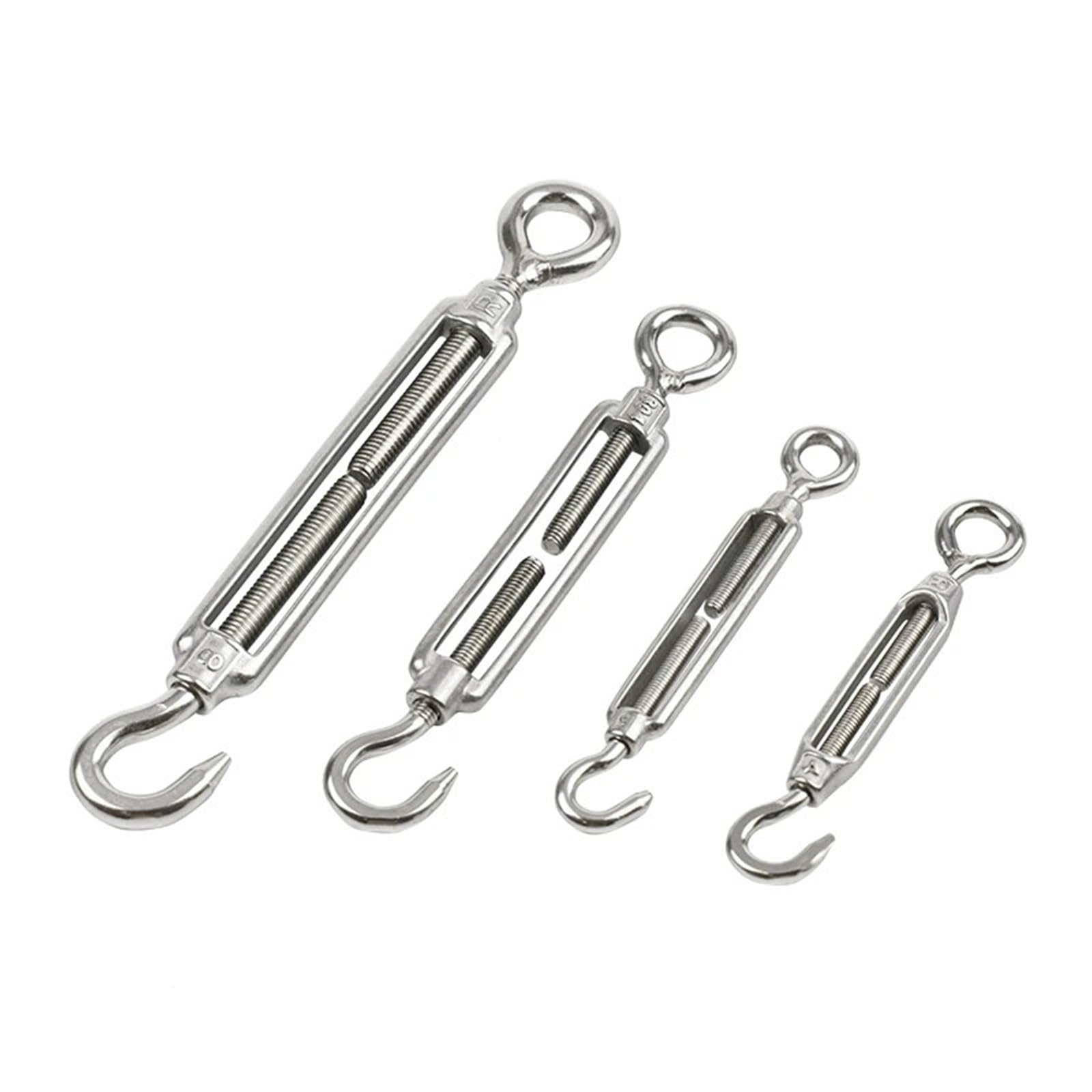 5 Stücke M4 M5 M6 M8 M10 M12 Edelstahl 304 Einstellen Kette Rigging Haken & Auge Spannschloss Drahtseil Spannung gerät Linie Oc Typ Spannschlösser(M12)