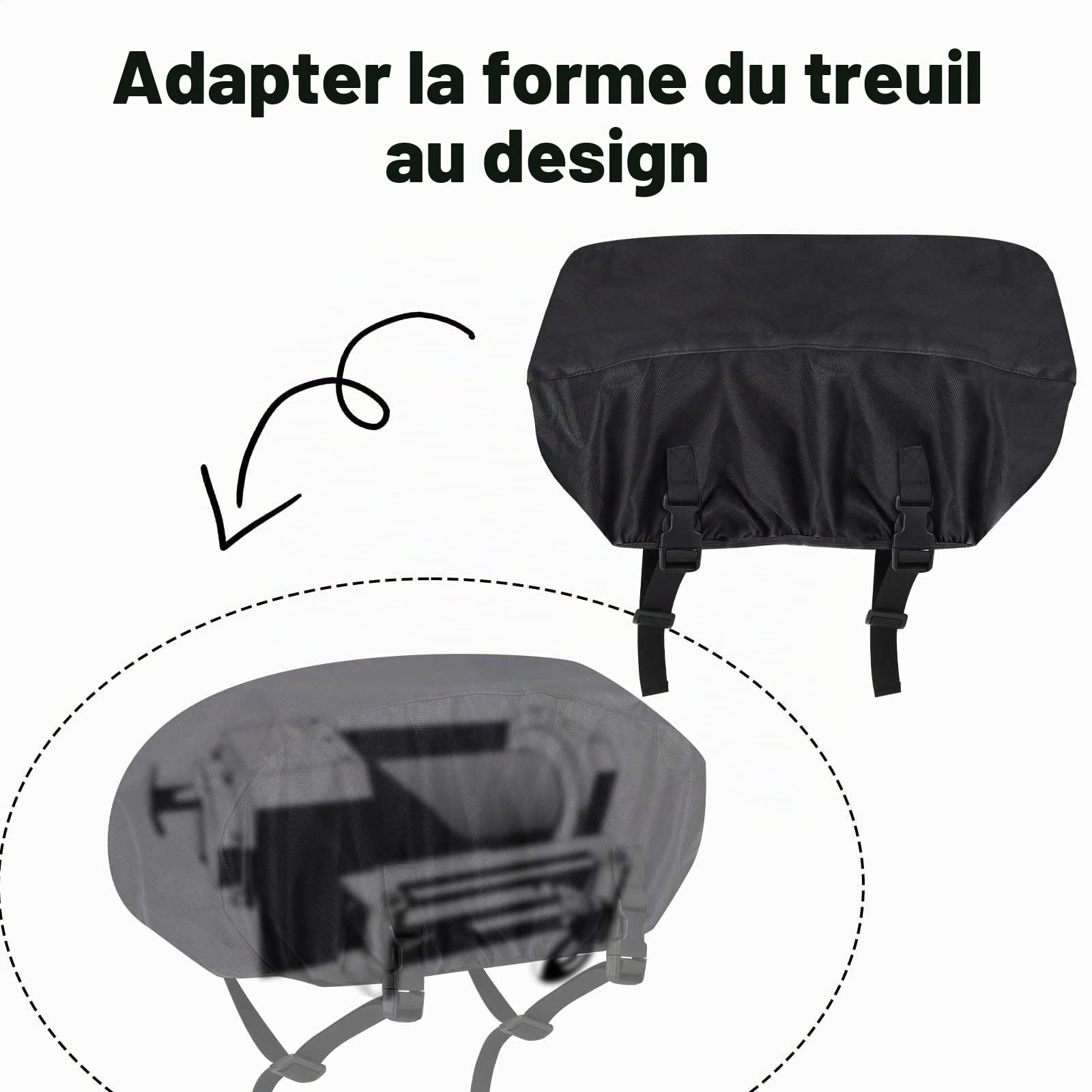 lasuroa Housse Treuil, 55x24x19cm Housse Protectrice Noire Treuil en Tissu Oxford Imperméable Résistante aux Intempéries Protection pour Treuils Électriques de 8500 à 17500 Livres