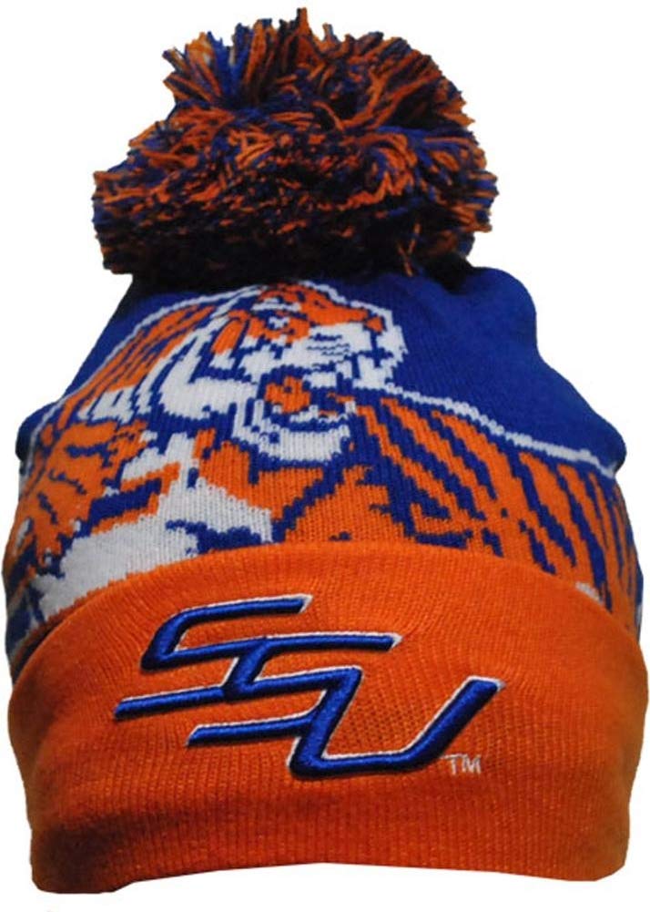 Big Boy Savannah State Tigers S248 Beanie with Ball [Royal Blue] - ID#145863