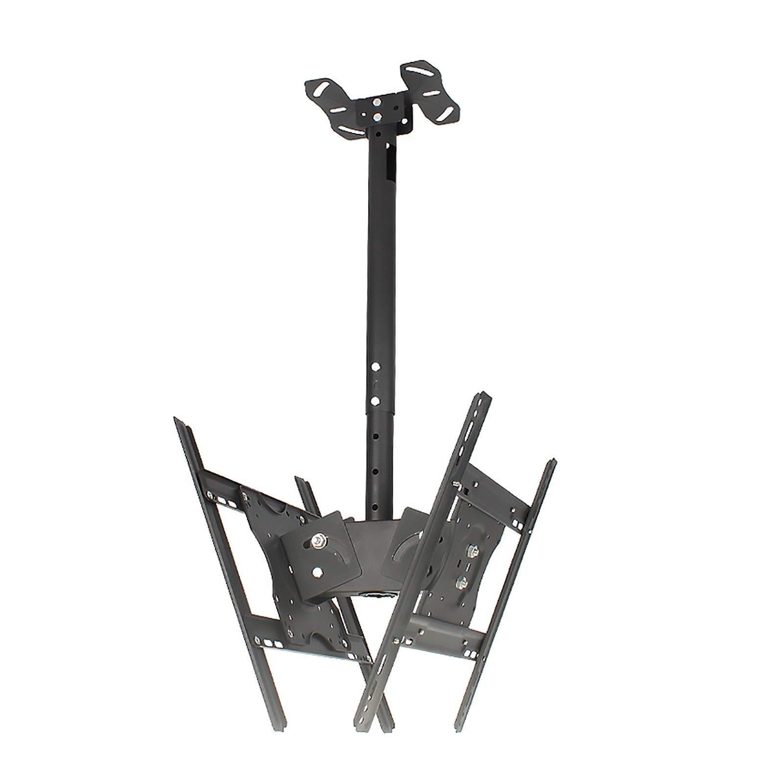 Uchwyt do telewizora, uchwyt ścienny do telewizora, bardzo długi sufit, pasuje do większości monitorów LCD 81.3-139.7 cm, regulowana wysokość, obrót o 360 stopni (1,5 m