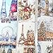 MisKepaa Christmas Washi Tape Set,3 Rolls Christmas Stickers for Scrapbook Supplies,Large Size Landscape Washi Tape Stickers for Journaling,Junk Journal,Phone Case,Planner,DIY Craft(Paris)