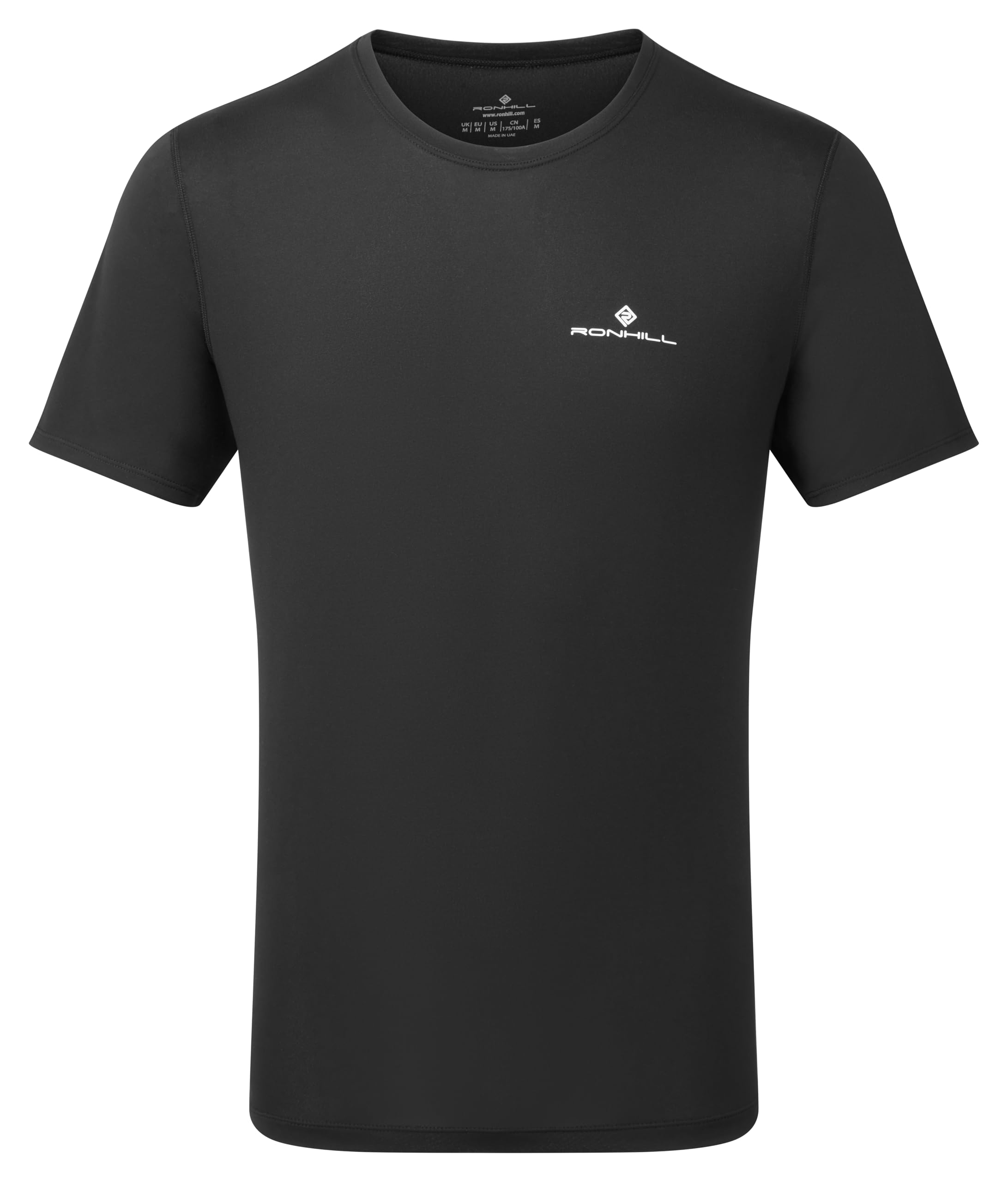 Ronhill Running, Men's Core S/S Tee, Black/Bright White, XL