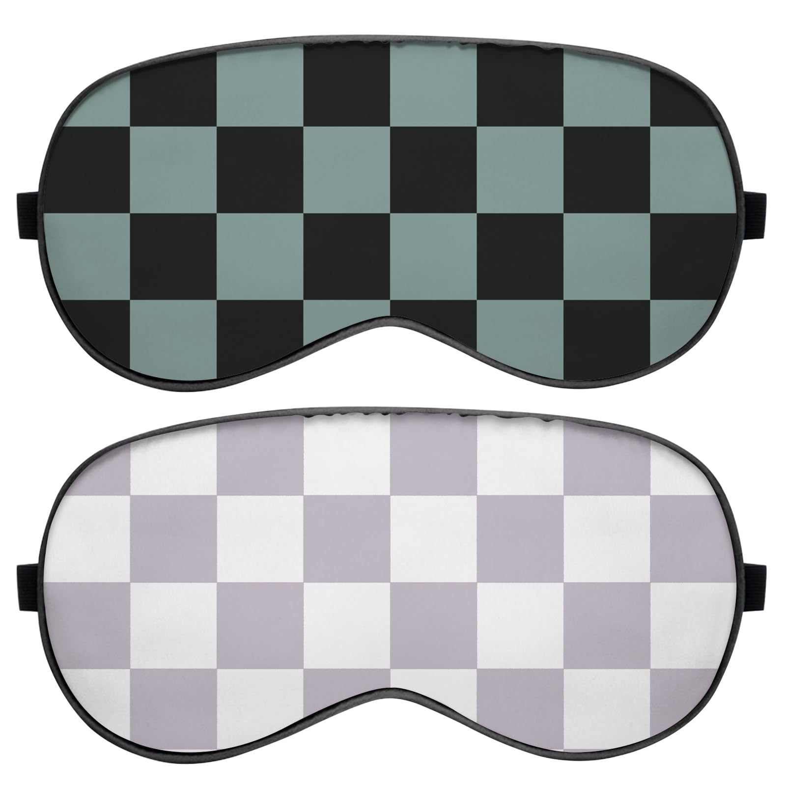 Deokke Schlafmaske, Seide, Augenmaske mit verstellbarem Riemen zum Schlafen, weich, niedlich, ästhetisch, für Damen, Mädchen, Herren, Flugzeug (T7-braun, Schwarz)