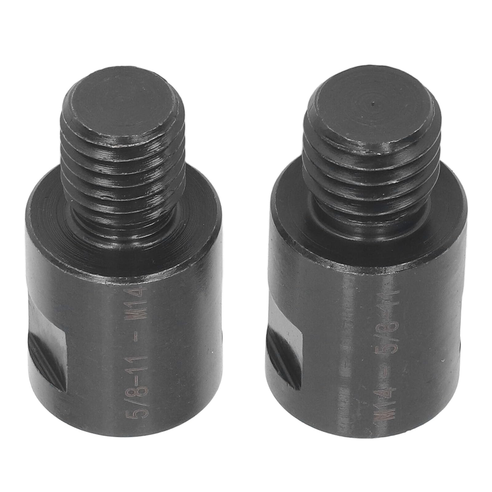 Ensemble d'adaptateurs de filetage acier allié 5/8" vers M14 et M14 vers 5/8", 2 pièces