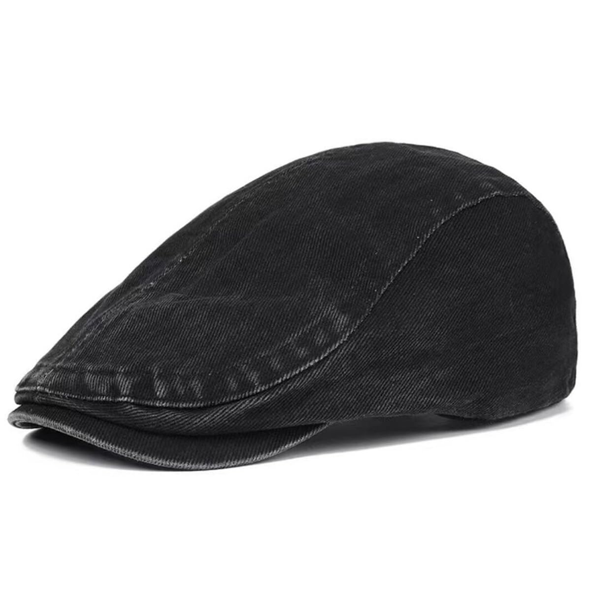 KeepSa Baumwolle Herren Newsboy Schiebermütze Flatcap Tellermütze Schlägermütze Gatsby Ivy Barett Cap Sommer Atmungsaktiv Verstellbare Vintage Cabbie Cap 57-61CM