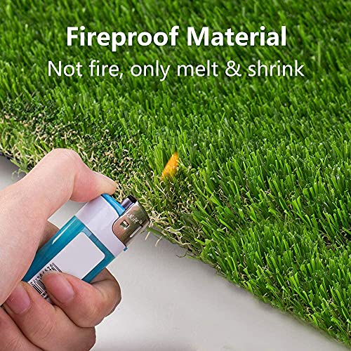 Image of Eurotex 45 mm Artificial Grass Carpet Mat for Balcony, Lawn, Door, Soft Comfortable (PE & PP, Natural Green, 6.5x3 ft)