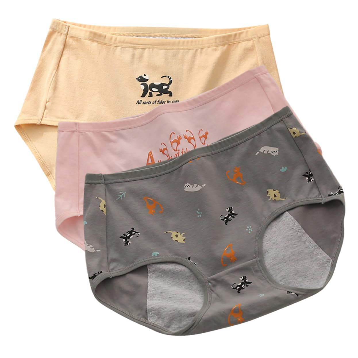 CALLARON Bragas Periodo Menstrual Pantalones para Mujer Ropa Interior De Incontinencia Resumen De Cobertura Completa Período Bragas Mujeres Bragas para Mujeres Algodón