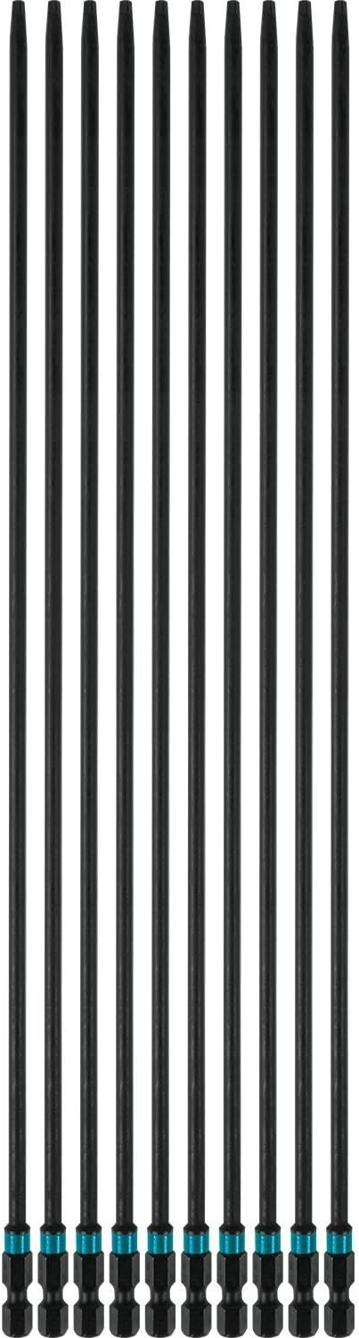 Makita A-99269 Impactx #2 Square Recess 12″ Power Bit, 10 Pack, Bulk