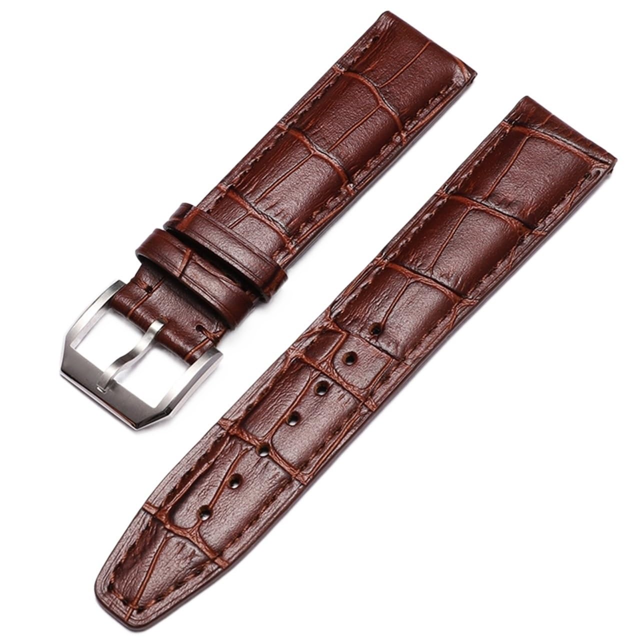 Bracelet pour IWC Pilot en cuir véritable de remplacement - 8