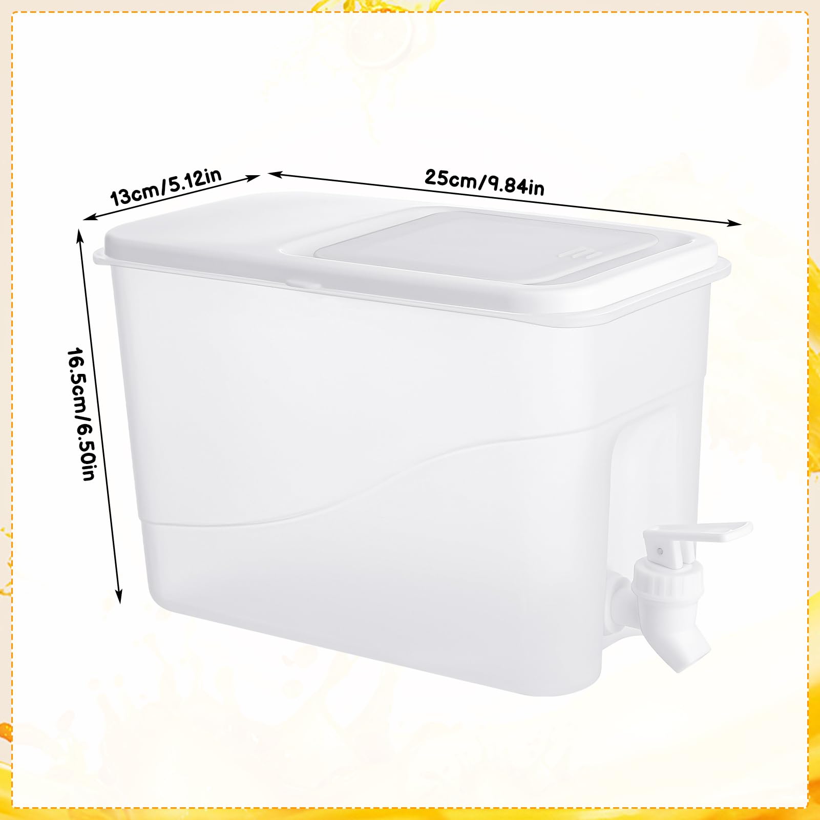 Zuimei Dispensador de bebidas de 4 litros con grifo, dispensador de agua para bebidas para nevera con espiga a prueba de fugas, dispensador de bebidas frías de plástico para bebidas de fiesta, jugo,