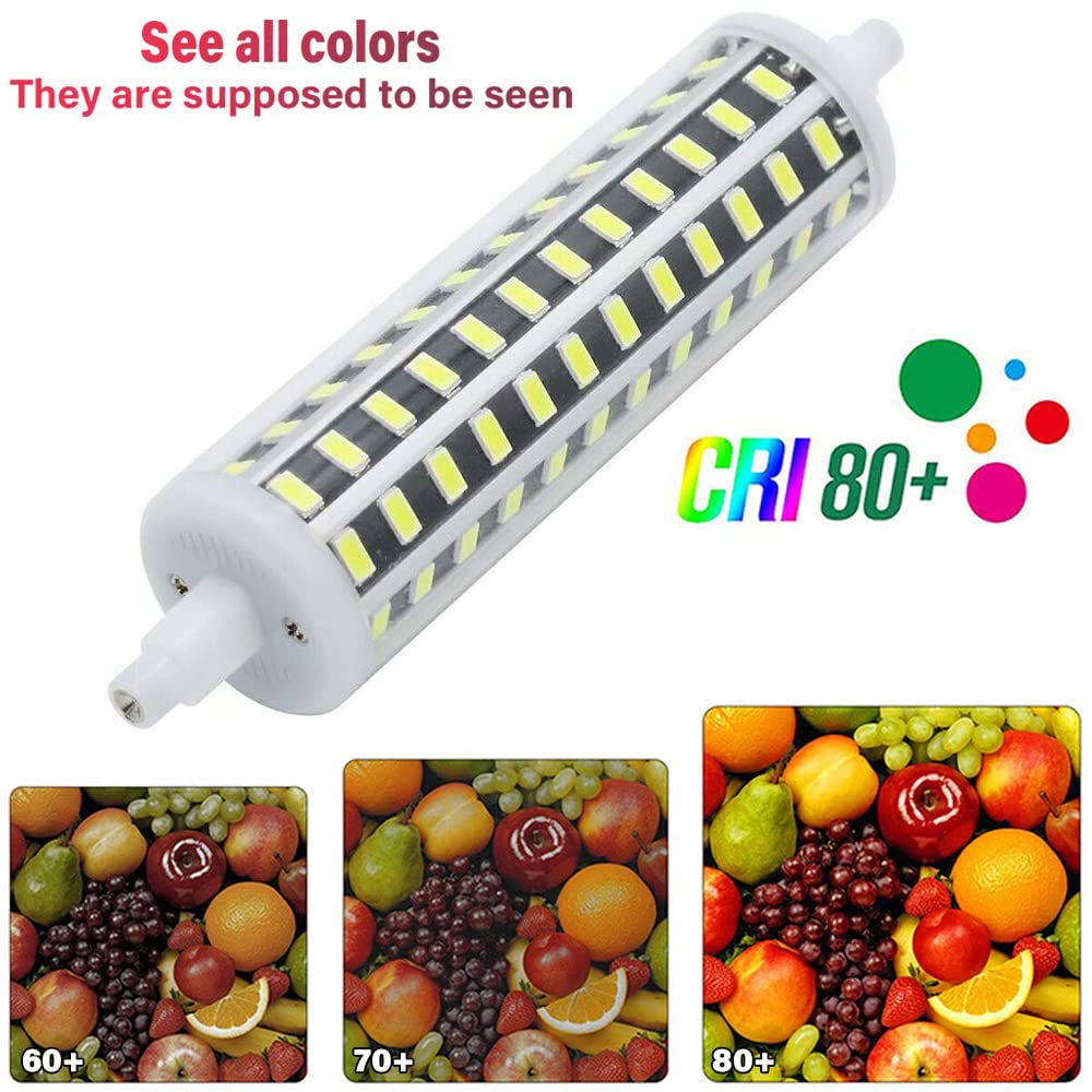 Genérico Bombilla Led R7s De 135 Mm, Sustituto De Lámpara Halógena De 150 W, Regulable, 1500 Lúmenes, Base Cerámica De Doble Extremo, Iluminación para Talleres Y Escenarios (Warm White 3000K No)