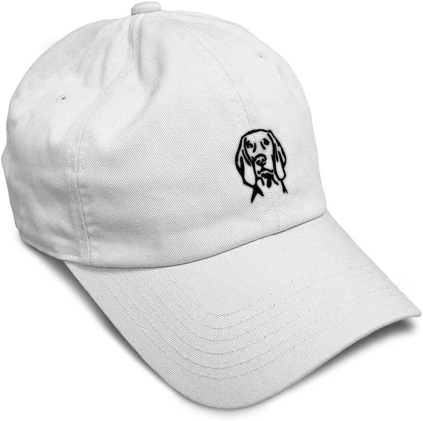 Custom Soft Baseball Hat Embroidered Dad Hat Weimaraner Dog Face Embroidery Men & Ladies Baseball Cap