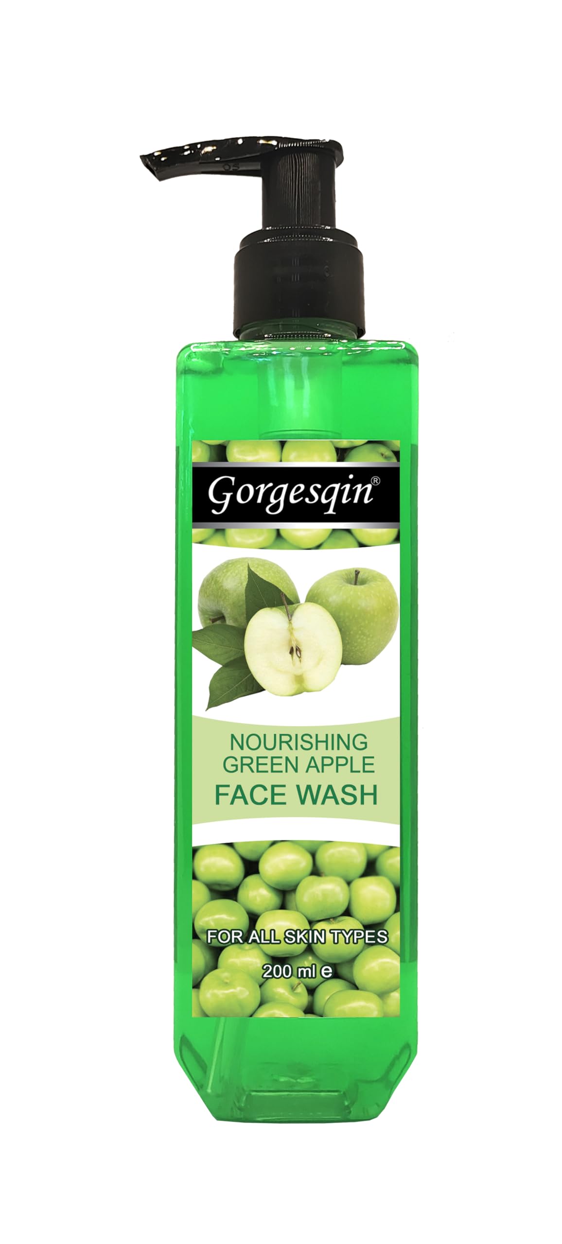 Gorgesqin Moisturizing & Nourishing Face Wash (Green Apple, 200 ML)