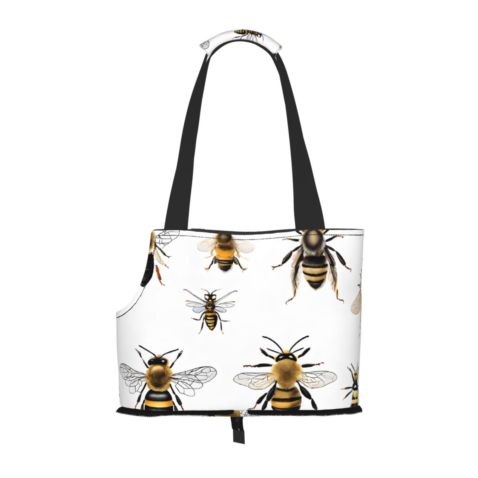 Funny Bees Printed Foldable Pet Bag - Portable ...