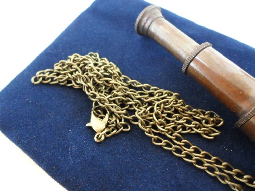 Mahira Nautical Antique Finish Brass Telescope w/ 30