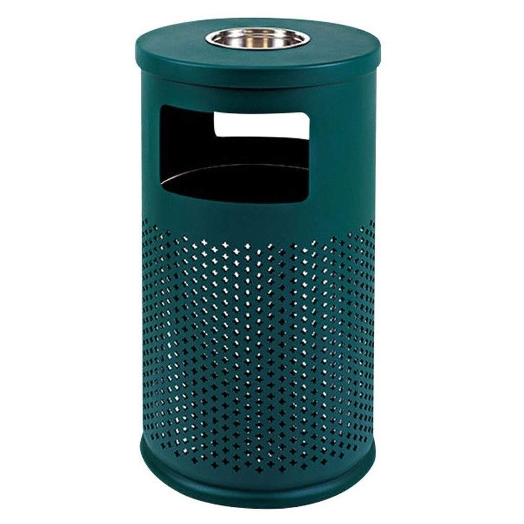 UPJAKS Cubo de Basura Papelera de Reciclaje Hueco Bote de Basura con Interior Barril Cubo de Basura Clasificación Organizador del envase Exterior 2 Colores Bote de Basura Baño (Color : Groen)