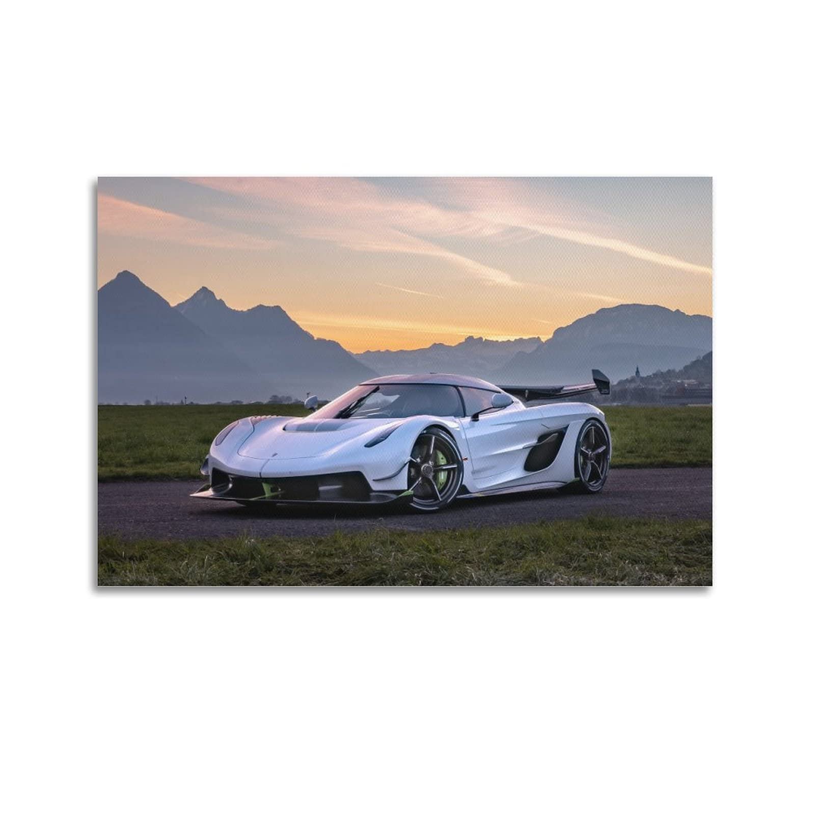 Hyper Car Poster for Koenigsegg Jesko Racing Car Decorative Painting Canvas Wall And Art Picture Family Bedroom Decor 12x18inch(30x45cm)