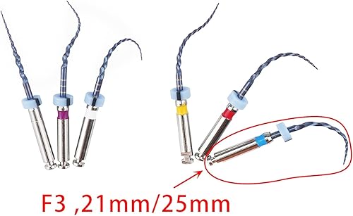 Miniatura 7 de Paquete de 6 limas de endodoncia azules NiTi Files uso del motor F3 de 0.827in0.984in, herramientas de activación de calor (0.984in)