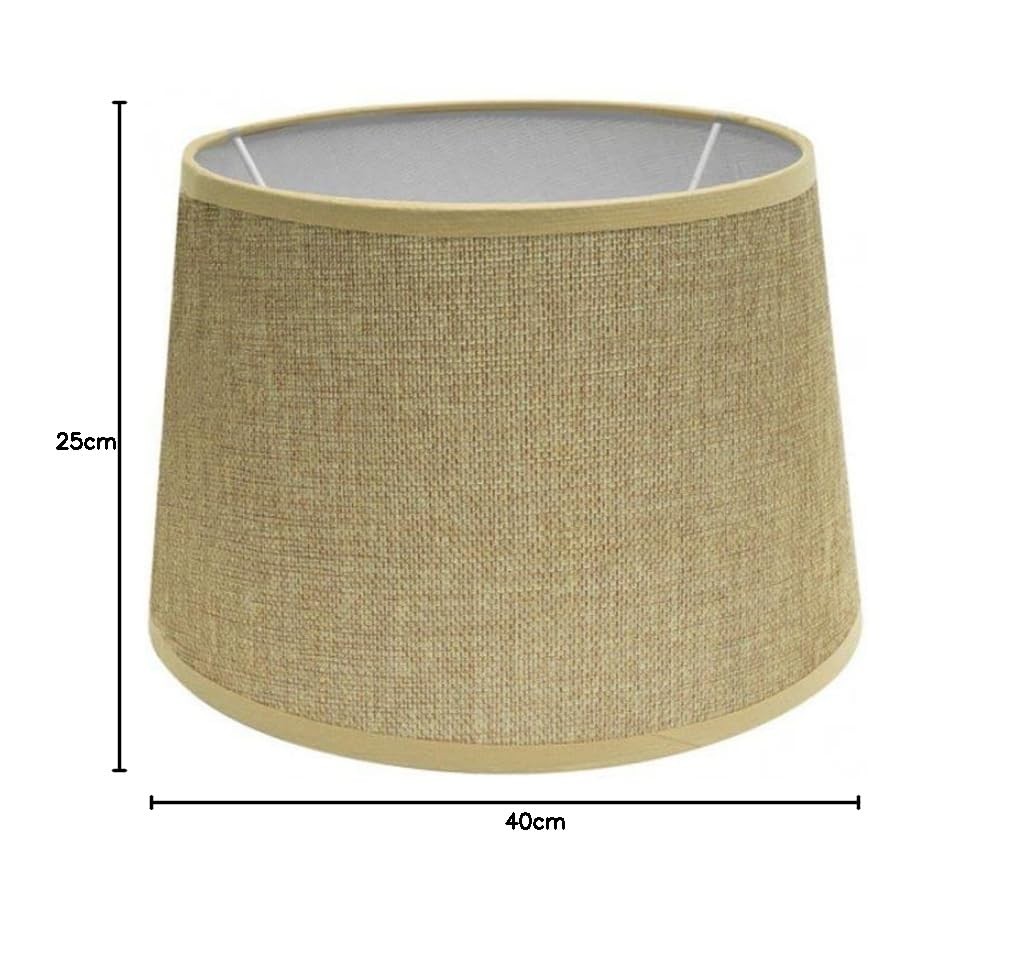 FABRILAMP - FAB 157414015 | Irene E27 Paralume Beige 40dx30dx25h Conico Aperto - FAB 157414015