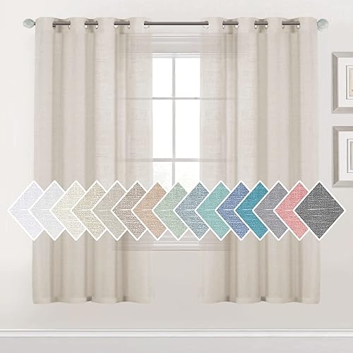 H.VERSAILTEX - Cortinas elegantes de mezcla de lino, protecciĂłn de privacidad, 2 paneles de ventana con ojales plateados para dormitorio o sala de H.VERSAILTEX - Cortinas elegantes de mezcla de lino, protecciĂłn de privacidad, 2 paneles de ventana con ojales plateados para dormitorio o sala de