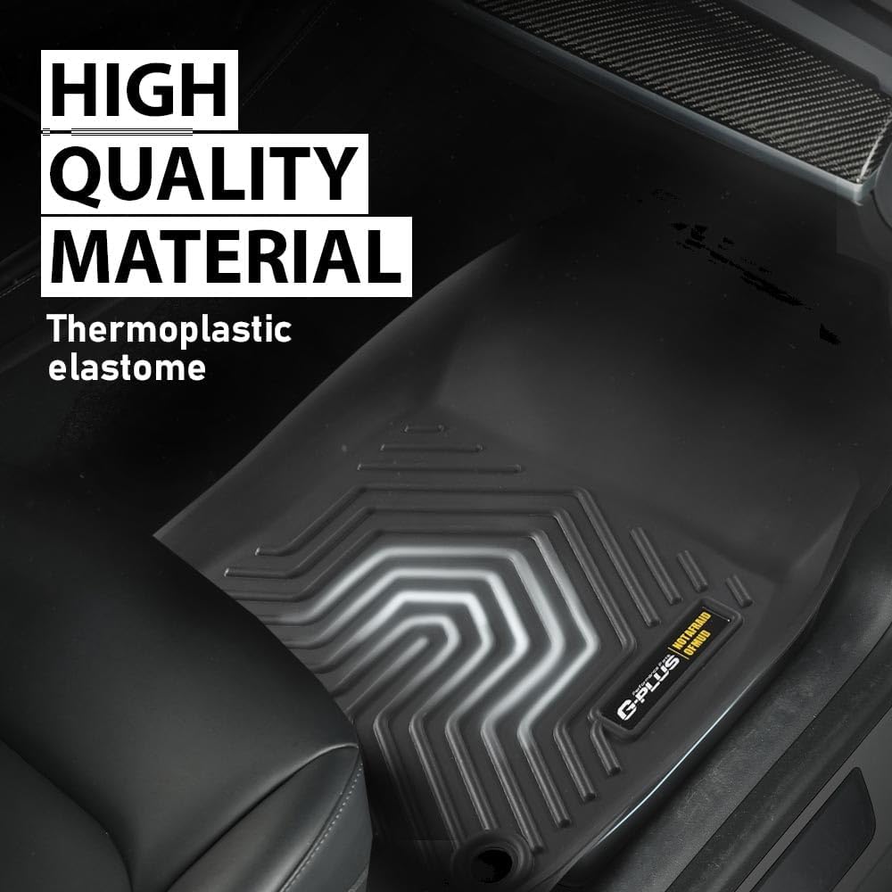 G-PLUS Floor Mats & Cargo Liner,Fit Honda CR-V CRV 2023 2024 2025(Include Hybird Models) TPE All Weather Full Cover Protection Car Trunk Mat (Upper Position),1st & 2nd Row & Trunk Liner Black 4PCS