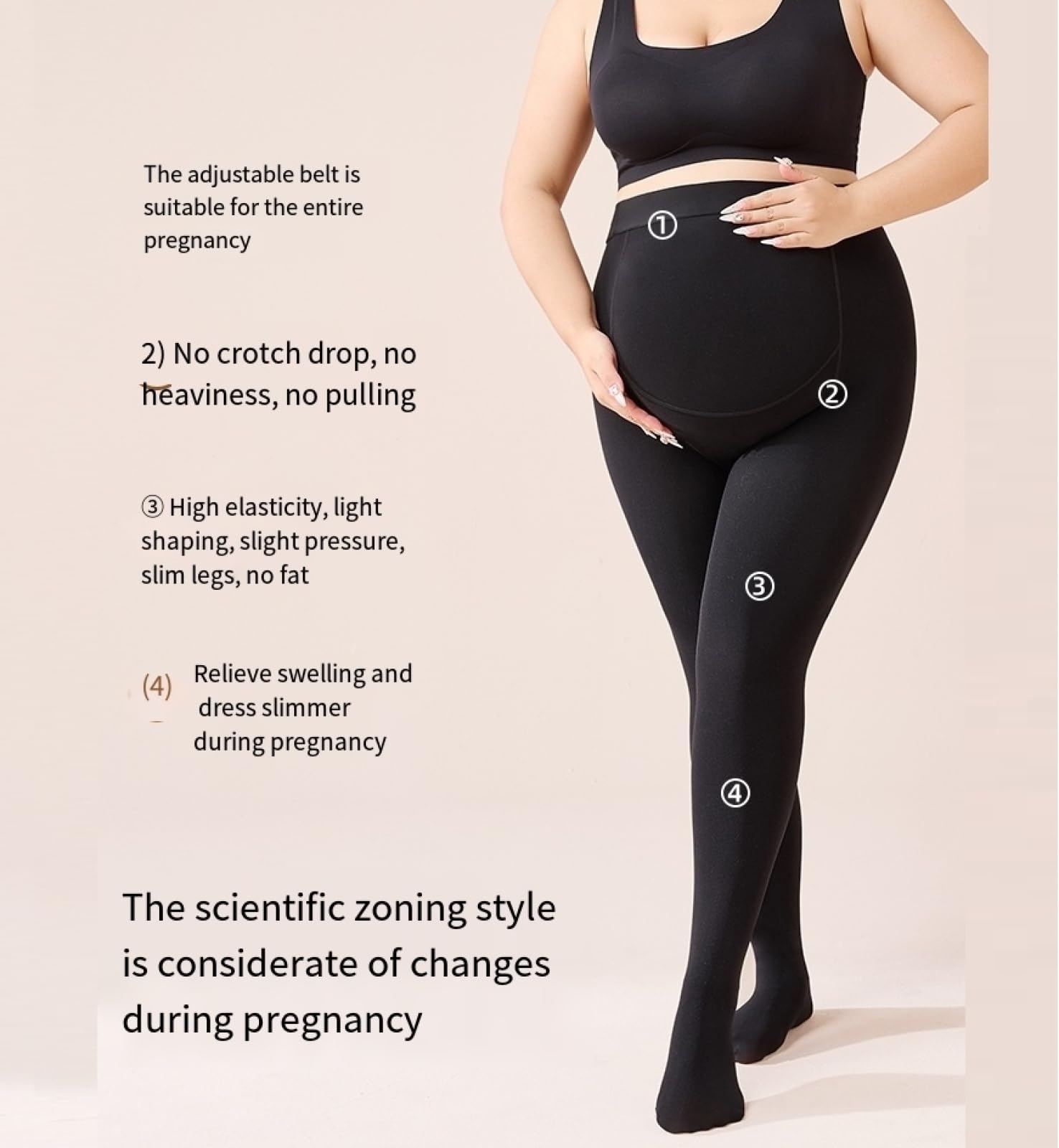 Große Leggings Für Schwangere Frauen/warme Frühlings- Und Herbst-Winter-Oberbekleidung Für Damen/200 Kg Blickdichte Hosen, Strümpfe, Hosen.