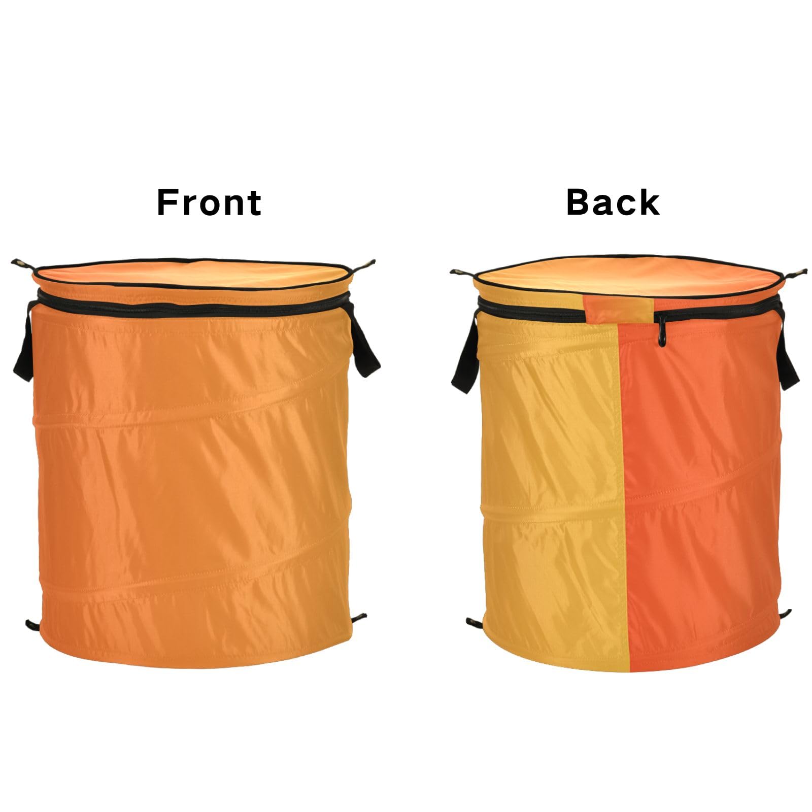 Orange Gradient Collapsible Laundry Basket Collapsible Round Storage Bin with Lid for Laundry Room, Bathroom, Kids Room, College Dorm, Travel