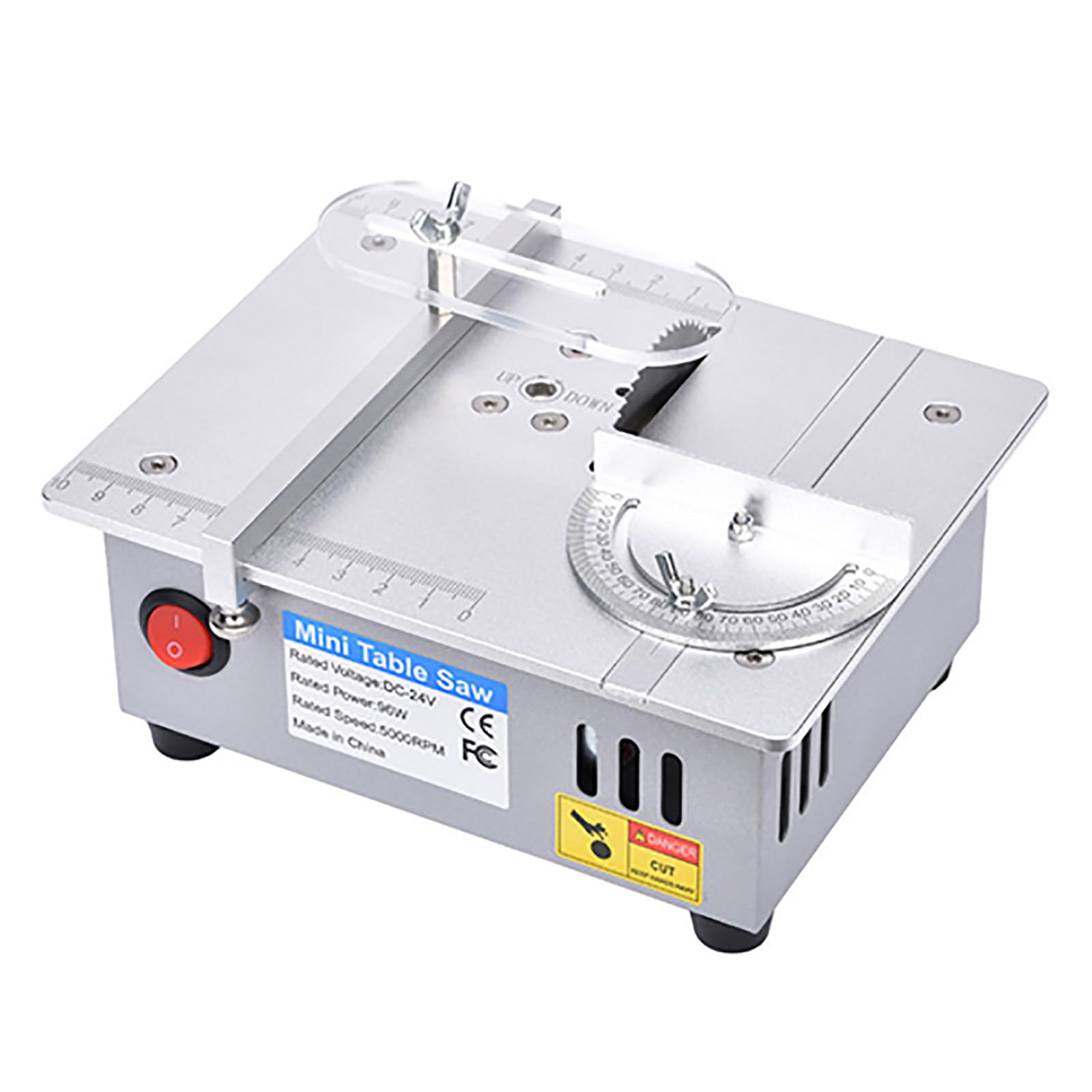 Mini scie circulaire de table relevable pour découpe de bois et circuits imprimés DIY