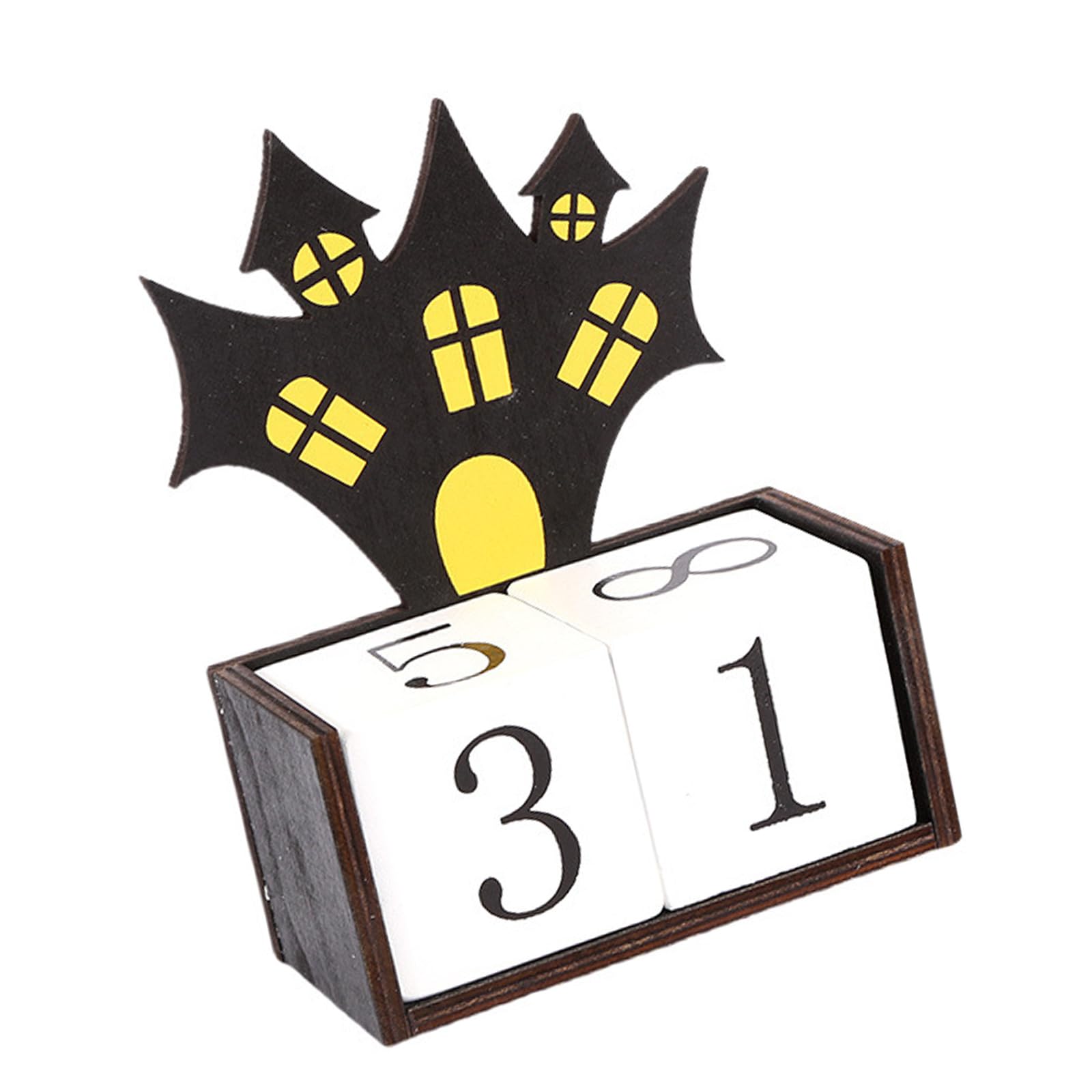 Kalttoy B Festival Halloweens Countdown Decoration Wood Calendar For Party Planning And Enthusiasts Easy To Use And Portable Halloweens Calendar