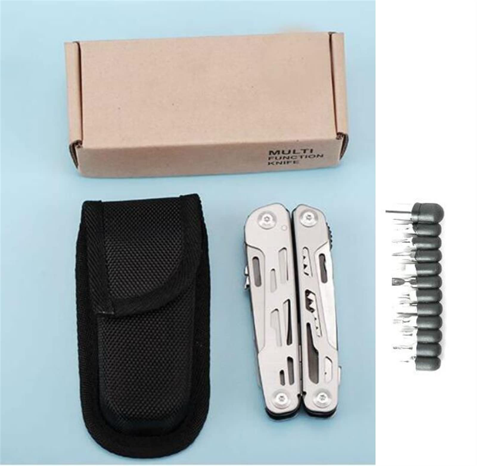 ELEZheng DL2. أداة متعددة قابلة للطي سكين طيات multitools EDC. مجموعات التخييم متعدد الوظائف مقص 440c كماشة (Color : DL2 A Bit)