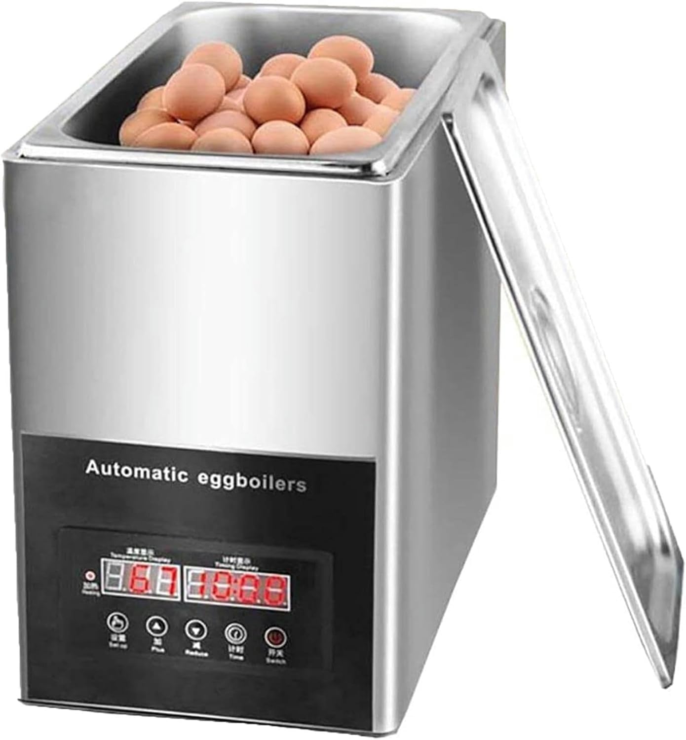 業務用 50 個 大容量 プレミアム エッグボイラー 温度制御範囲 30-90℃、タイミング 0~99 分、キッチン、業務用など