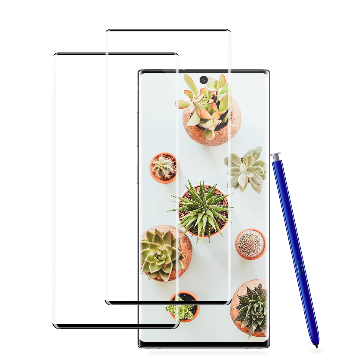 Galaxy Note 10 Tempered Glass Screen Protector by YEYEBF, [2 Pack] [3D Glass] [Easy Installation] [Anti-Scratch] Full Coverage Screen Protector