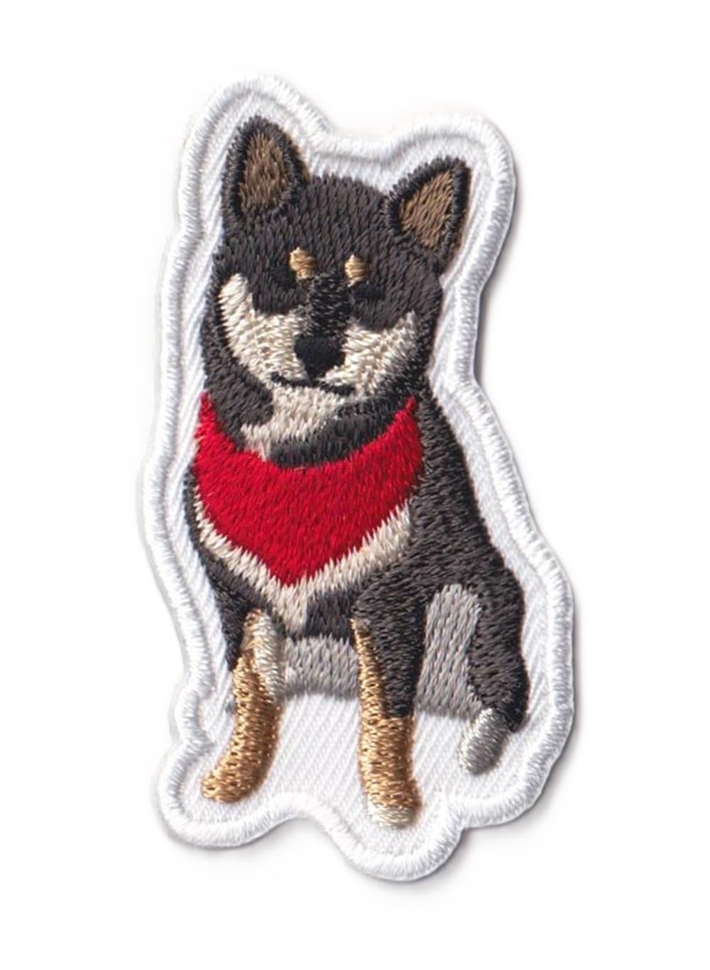 Amazon.co.jp: 黒柴 柴犬 ワッペン 刺繍 アイロンワッペン ト いぬ